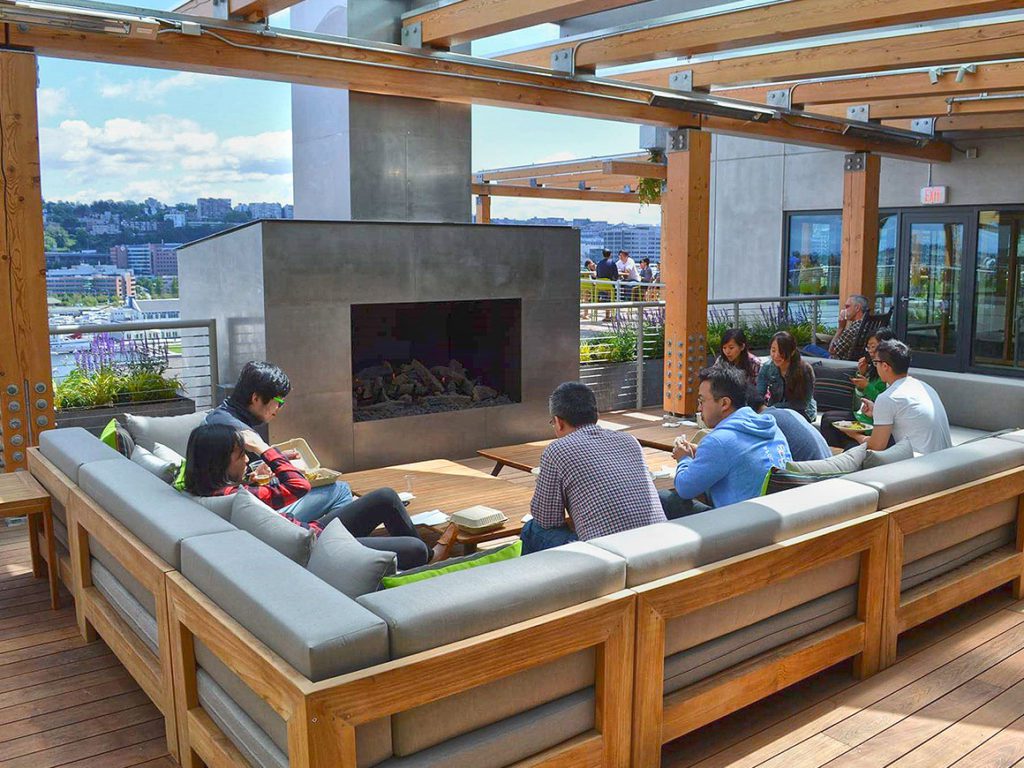 Facebook Rooftop Building Facebook headquarters, Seattle, roof top garden, berger ...